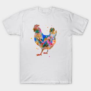 Chicken Watercolor Painting T-Shirt